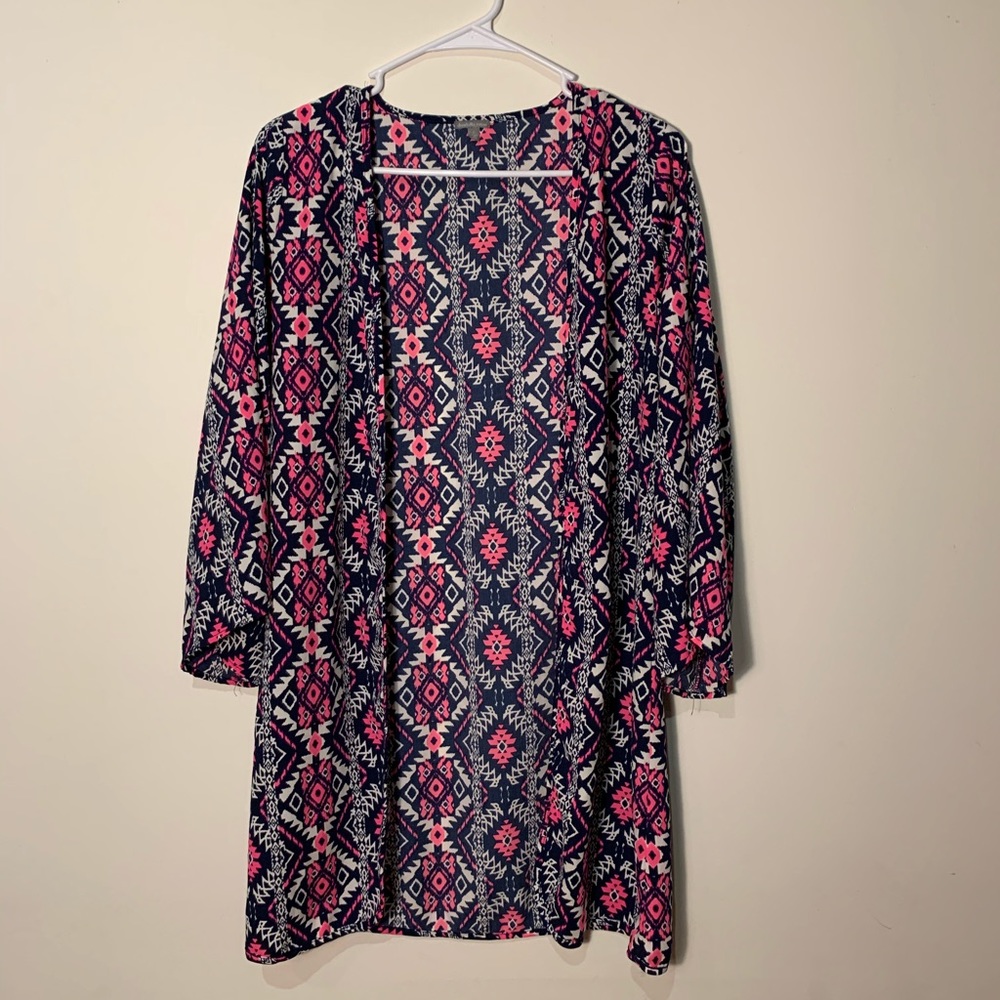 Aztec print kimono